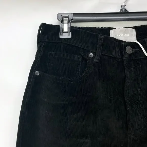 Everlane Womens Baby Cord Cheeky Pants 29 US 8 Black Corduroy Straight Leg NWT - Picture 6 of 11
